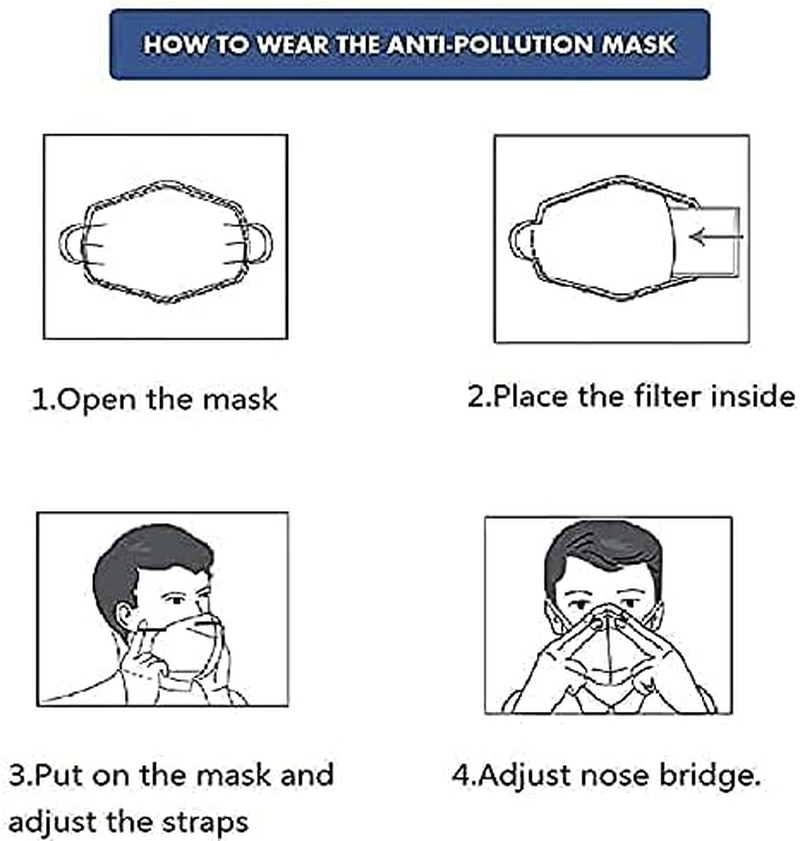 100Pcs PM2.5 Filters 5 Layers Activated Carbon Filters,Adult for Outdoor Activities Replaceable anti Haze Filters Breathing Insert image number 3