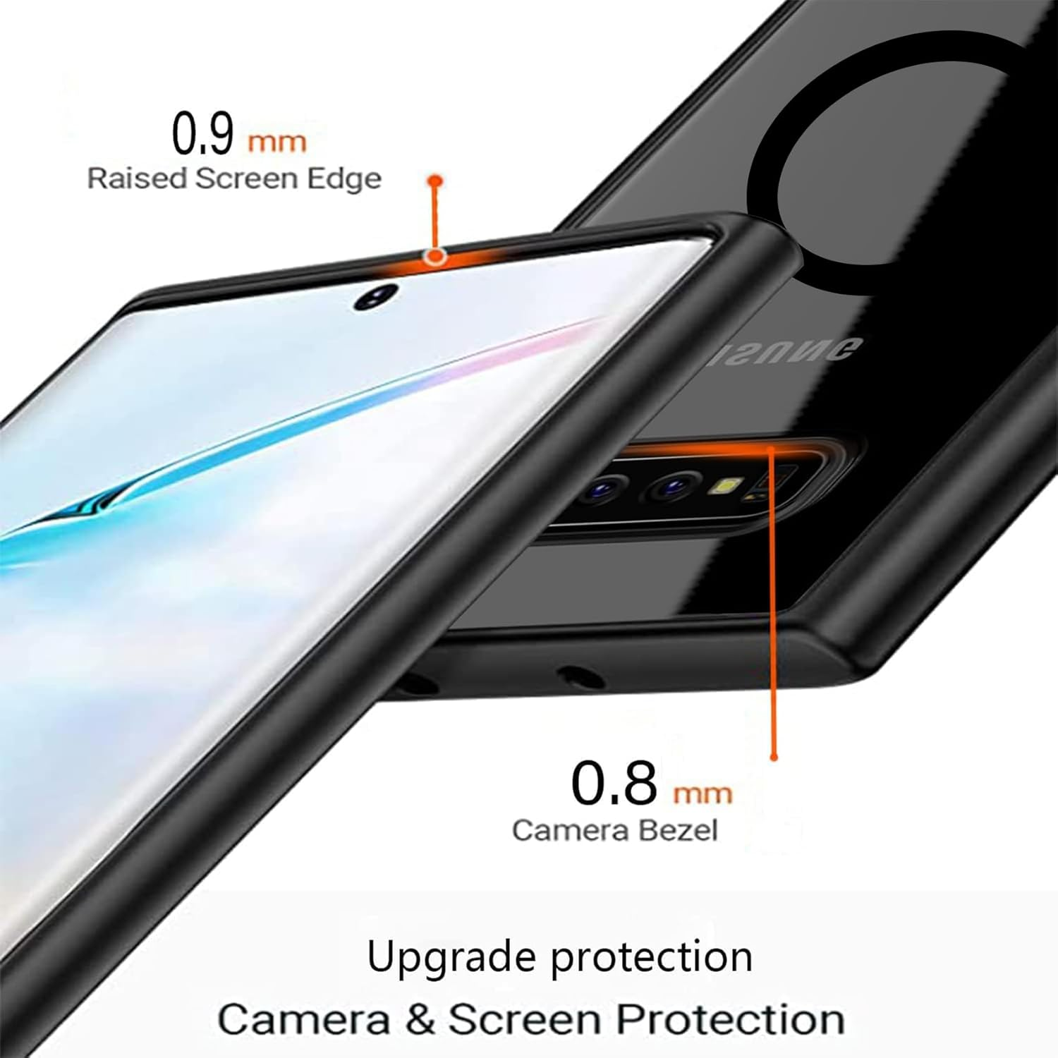 Guizzcg for Samsung Galaxy S10+ / S10 plus Case [Compatible with Magsafe] Flexible TPU Bumper + Clear Back Slim Shockproof Drop Protection,Magnetic Cover for Galaxy S10 plus -Black image number 5