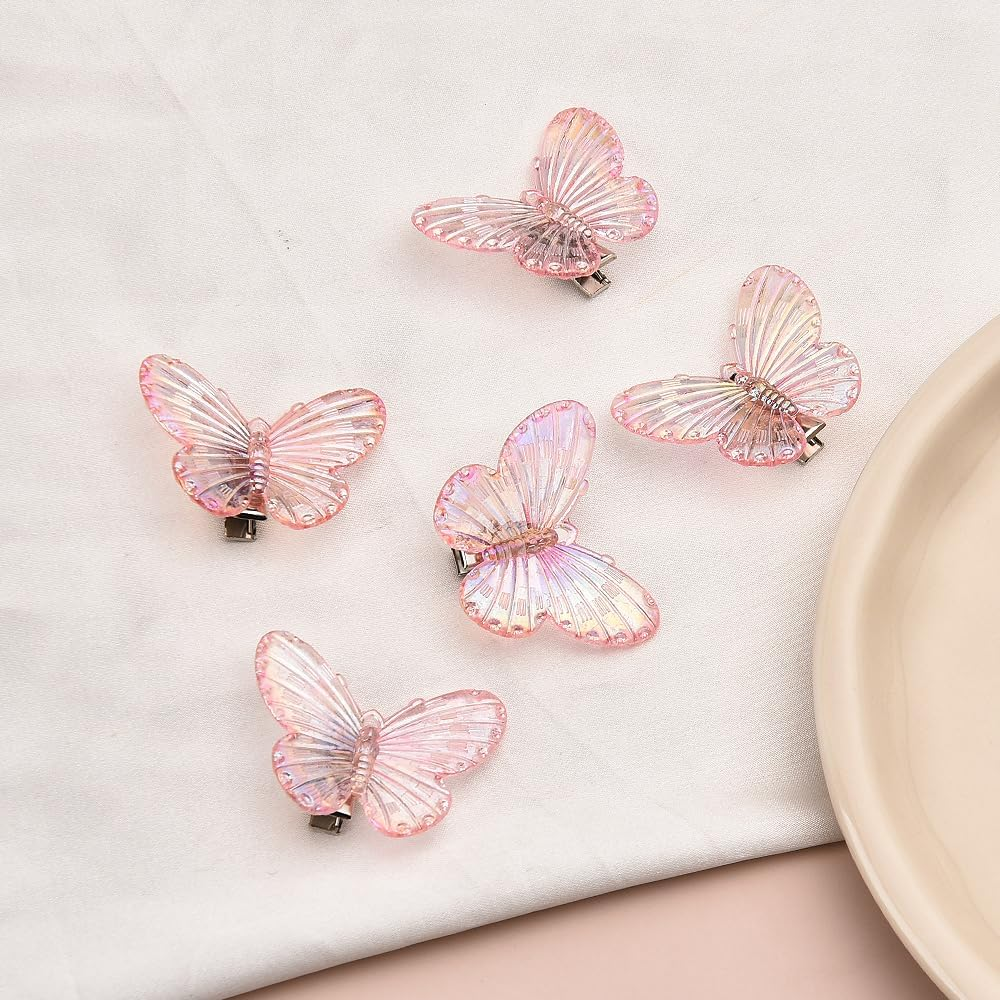 Small Hair Clips for Braids Butterfly Hair Accessories for Women Girls Mini Christmas Hair Clips Decorative Hair Barrettes Butterflies Braiding Hair Clip for Thick Thin Hair Accessory Party Favor image number 3
