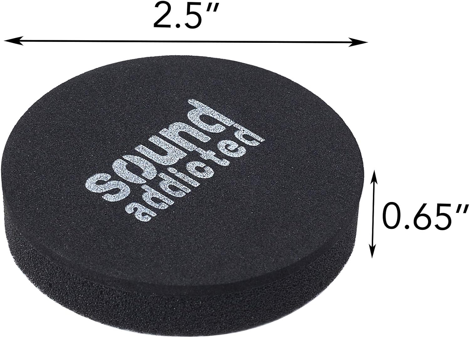 Sound Addicted Isolation Pads for Soundbar - anti Vibrations Foam Pads Feet (4Pack) 2.5'' X 0.65'' Suitable for Most Sound Bars - Barpads (Round), Black image number 4