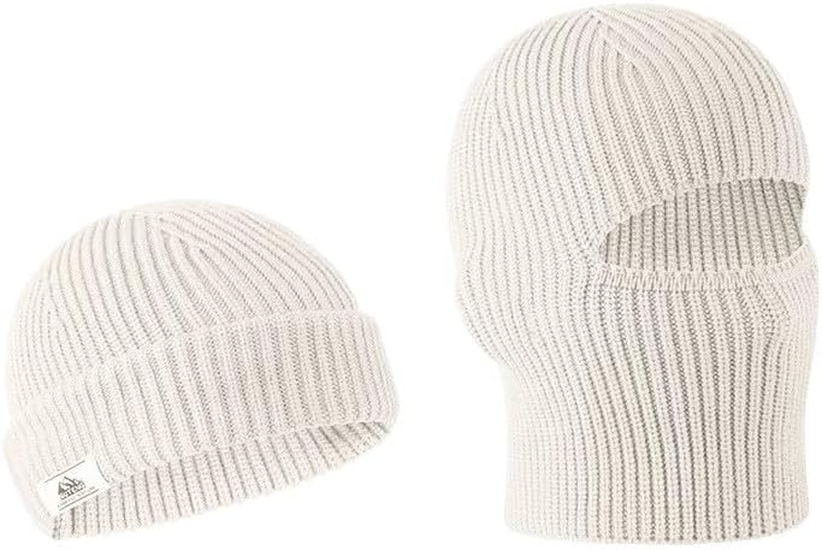 Balaclava Ski Mask Cold Weather Balaclava Mask Warm Face Mask Balaclava and Beanie Hats for Men 2 in 1 image number 1