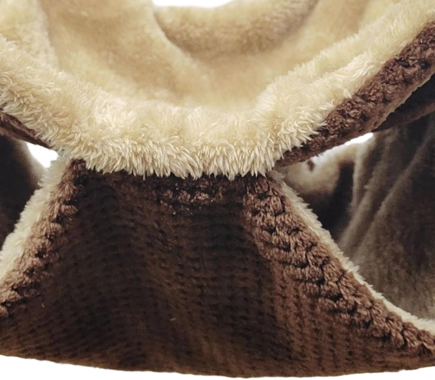 Tiny Pet Hammock - Soft Washable Cotton Cave, Warm Indoor Ferret Bed, Hanging Small Animal Shelter | Suitable for Bunny Squirrel Mouse Hedgehog Sugar Glider Cage Accessory Enrichment Sleeping Relaxing image number 3