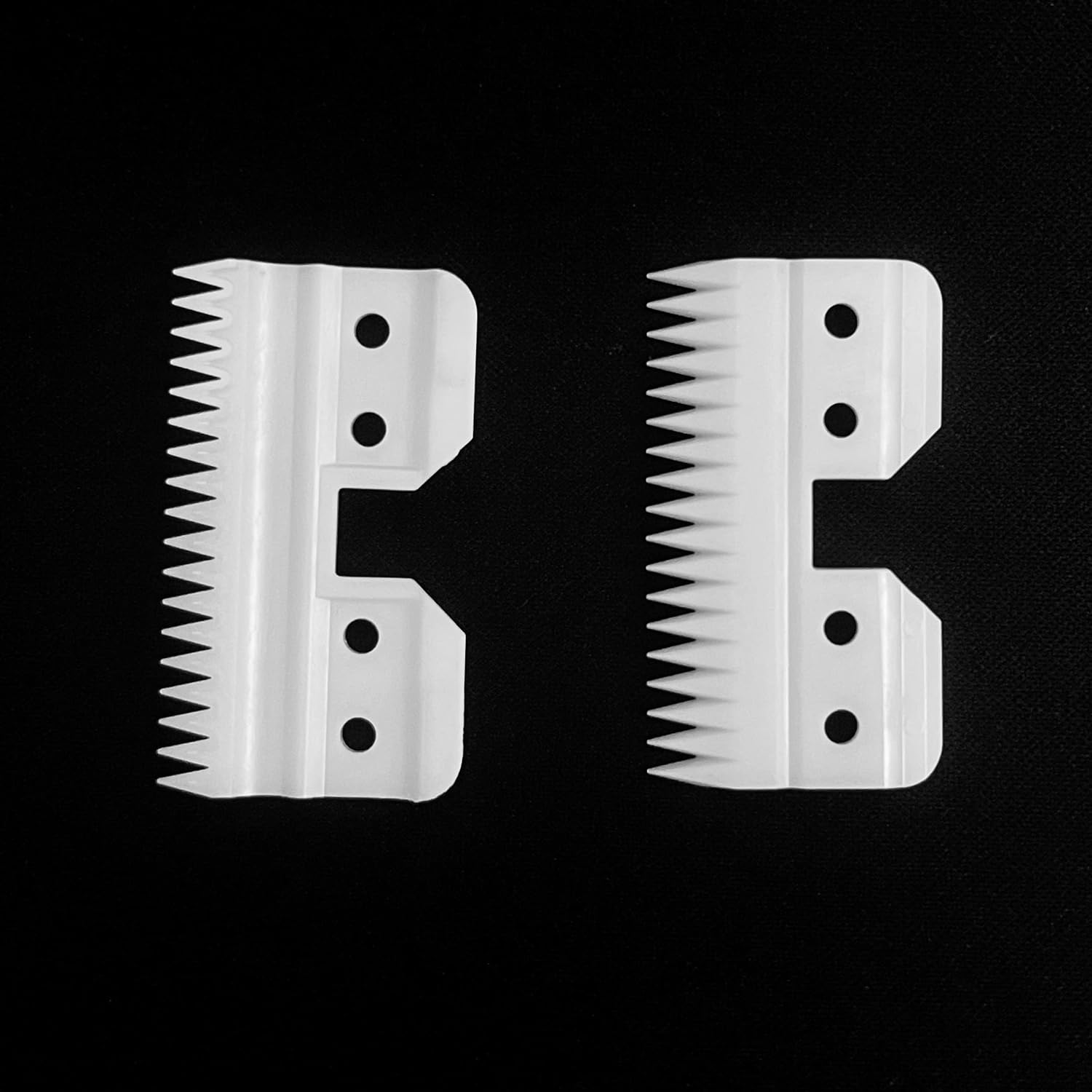 18 Teeth Ceramic Blade Compatible with Oster Fast Feed Clippers Replacement Blades for A5 Grooming Cutter Series, Fit for Wahl KM Series, Fit for Andis Blade Parts (3FC, 4FC, 5FC, 7FC, #9, #10), White image number 4