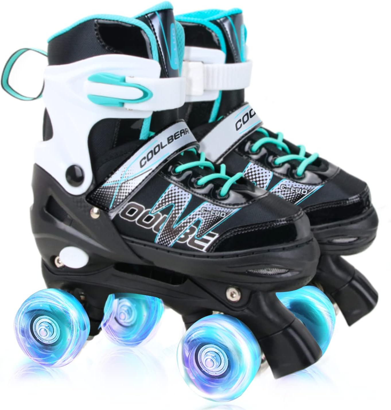 Otw-Cool Adjustable Roller Skates for Girls and Women, All 8 Wheels of Girl'S Skates Shine, Safe and Fun Illuminating for Kids