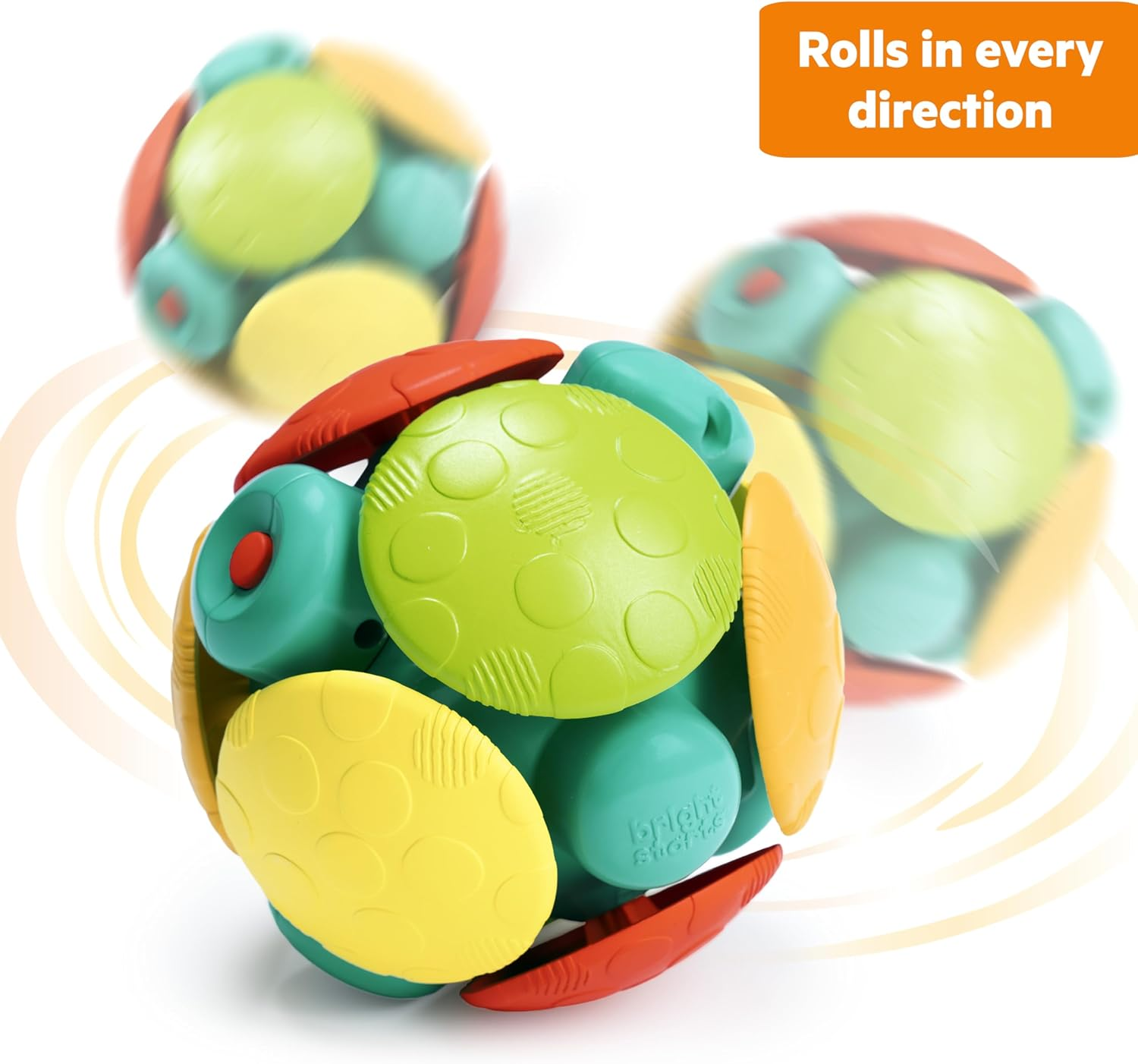 Bright Starts Wobble Bobble Activity Ball Toy, Ages 3 Months+ image number 2