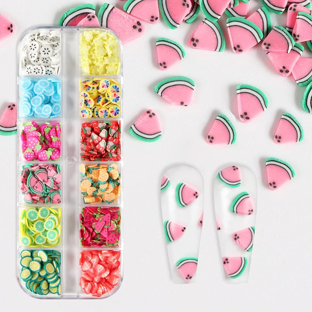 MISHITI Fruit Soft Polymer Clay Discs UV Epoxy Resin Mould Filler Nail Art Decoration