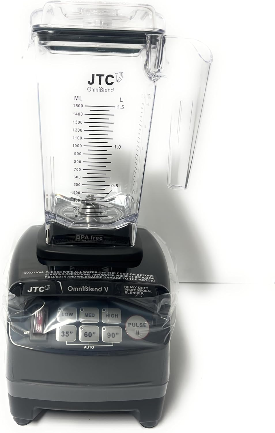 Genuine JTC Omniblend V Heavy Duty Professional Blender, Bpa-Free, 1.5L Jug D Capacity, Multiple Speed Settings 7 Year Warranty by JTC Omniblend