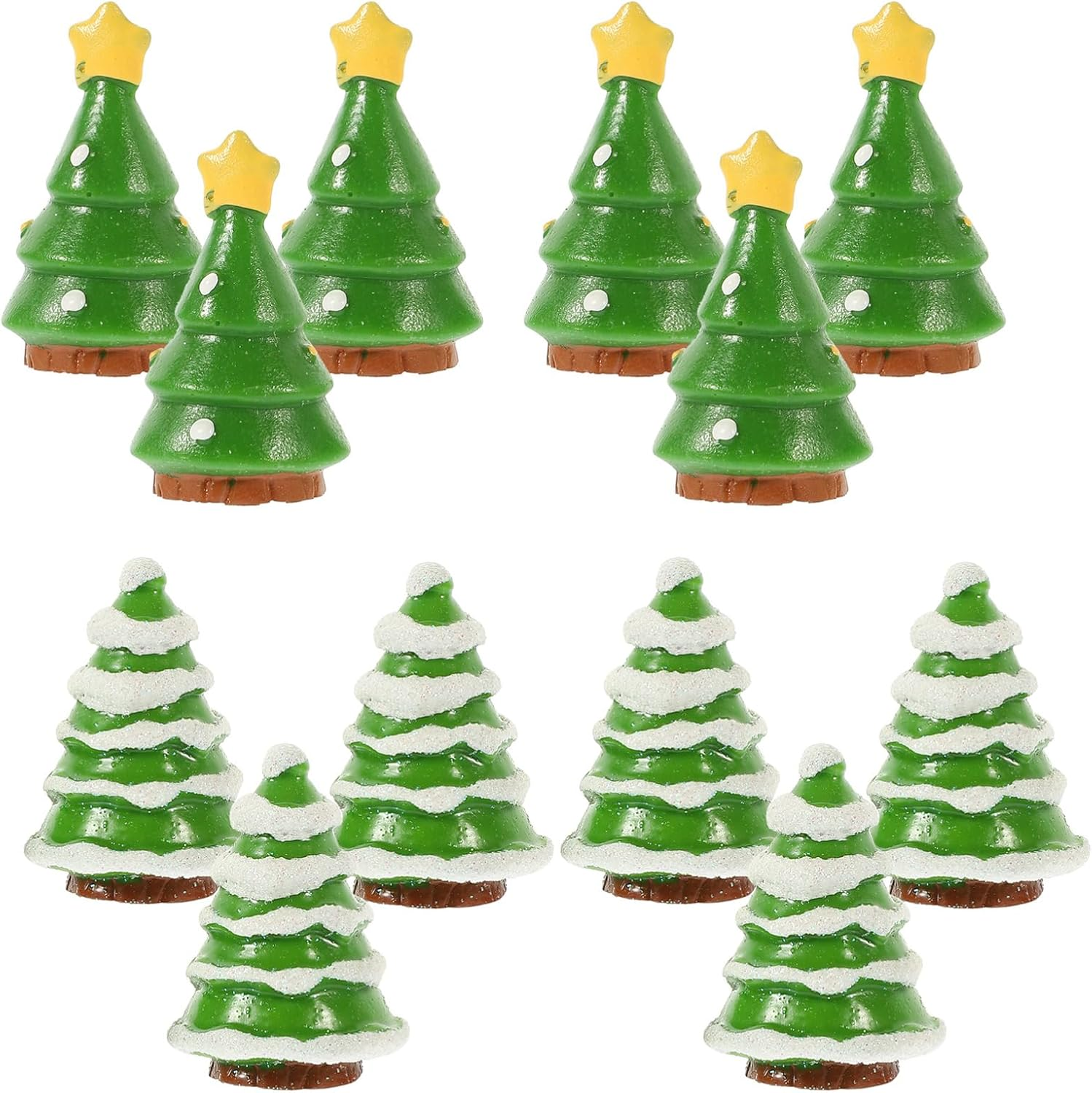 Mini Xmas Tree Santa Claus Snowman Ornament Set Christmas Decoration for Desktop Tabletop image number 3