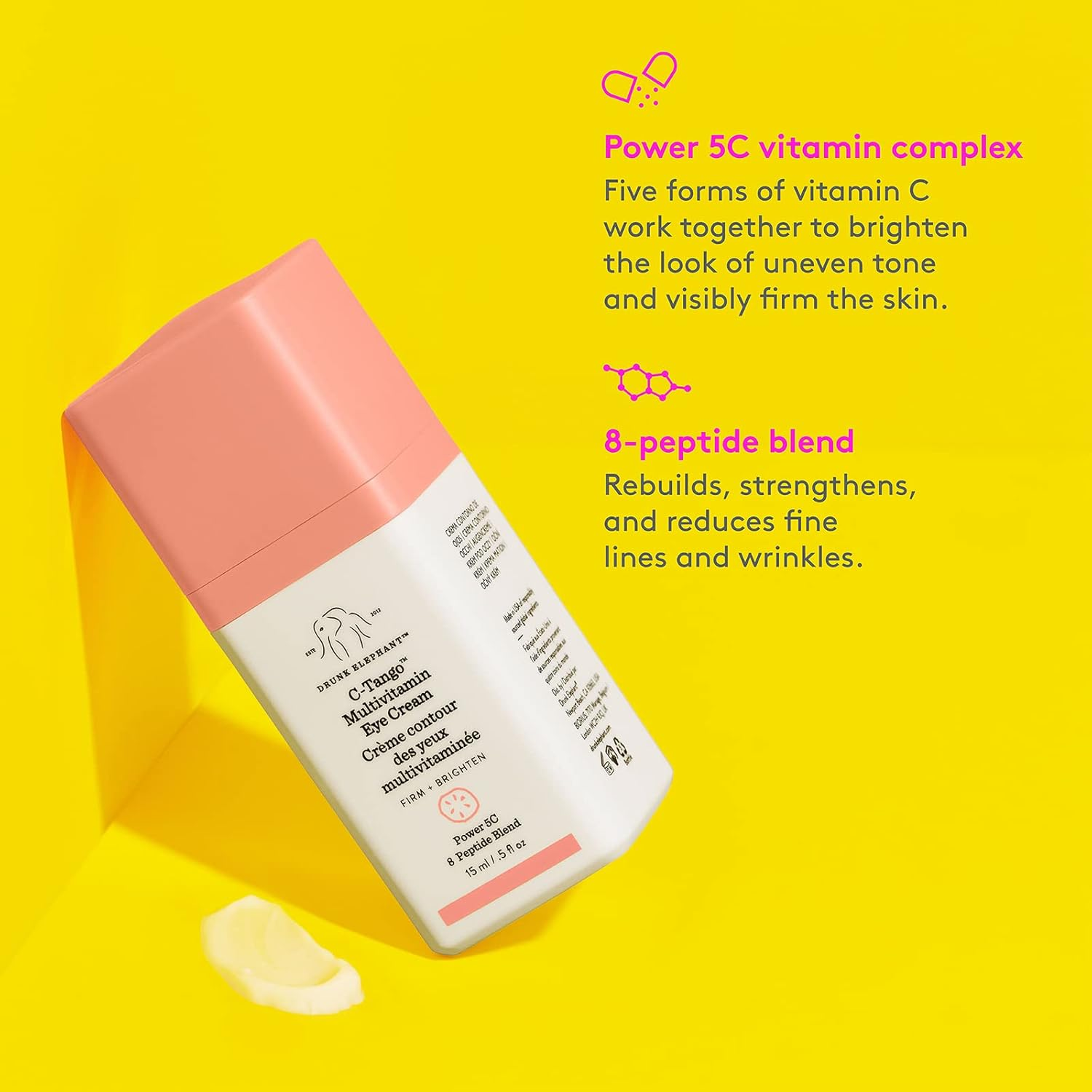 Drunk Elephant C-Tango Multivitamin Eye Cream. Brightening and Restorative under Eye Cream with Vitamin C. 15 Milliliters/ .5 Ounce. image number 1