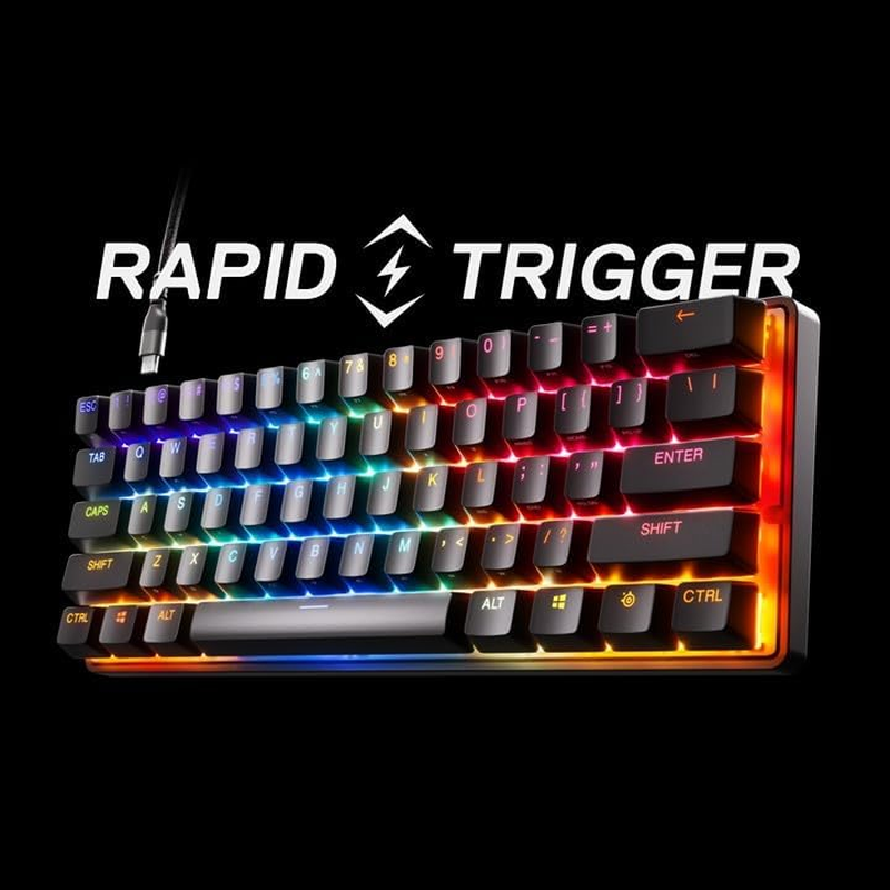 Steelseries Apex Pro 60% (Mini) 0.1-4.0Mm Adjustable Hyper-Magnetic Rapid Trigger Omnipoint 2.0 Switch Mechanical Gaming Keyboard (US Layout) - World&rsquo;S Fastest Gaming Keyboard image number 2