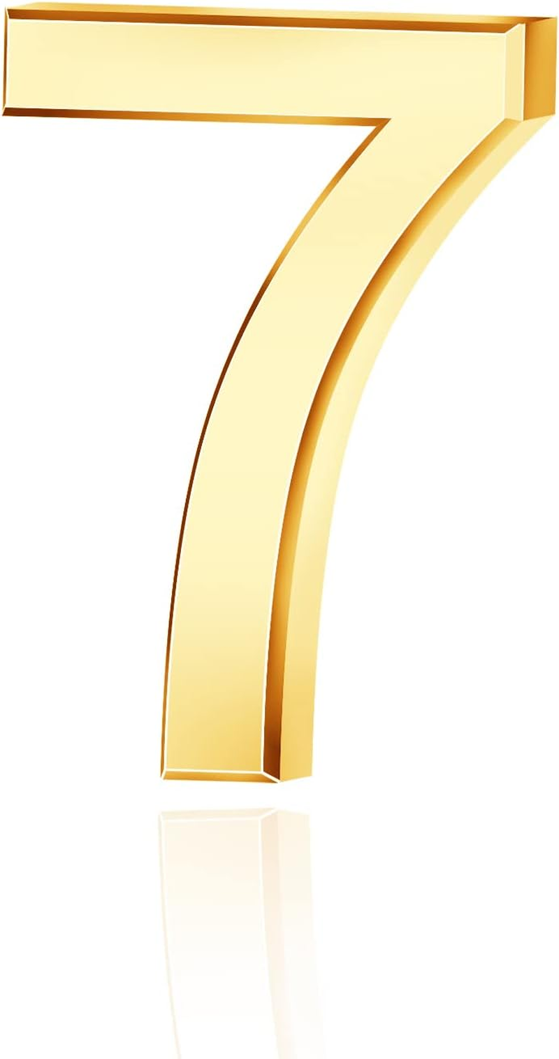 Lotsdonxia Self-Adhesive 3D Gold Numbers (0-9) for Addressing House, Apartment, Hotel, and Street Room Doors as Mailbox Stickers-6