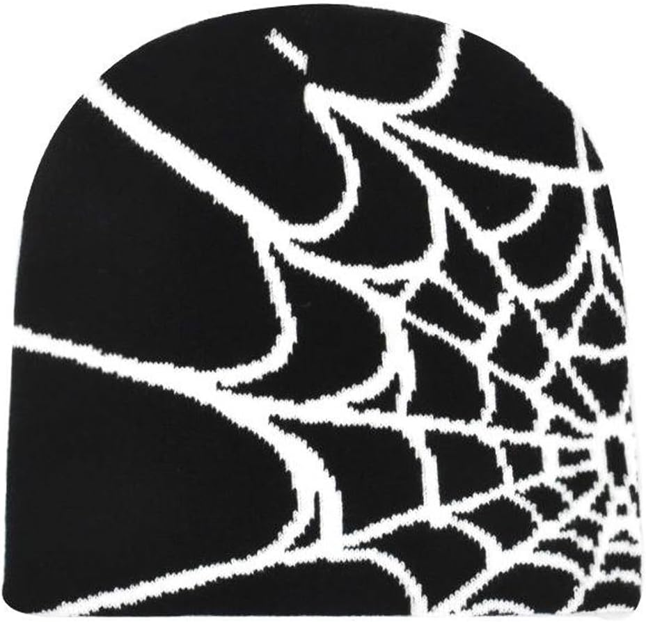 Arcimatto Y2K Spider Beanie Hat Wool Acrylic Knit Skull Cap Winter Warm Streetwear MEA Design Hats for Women Man Teenagers