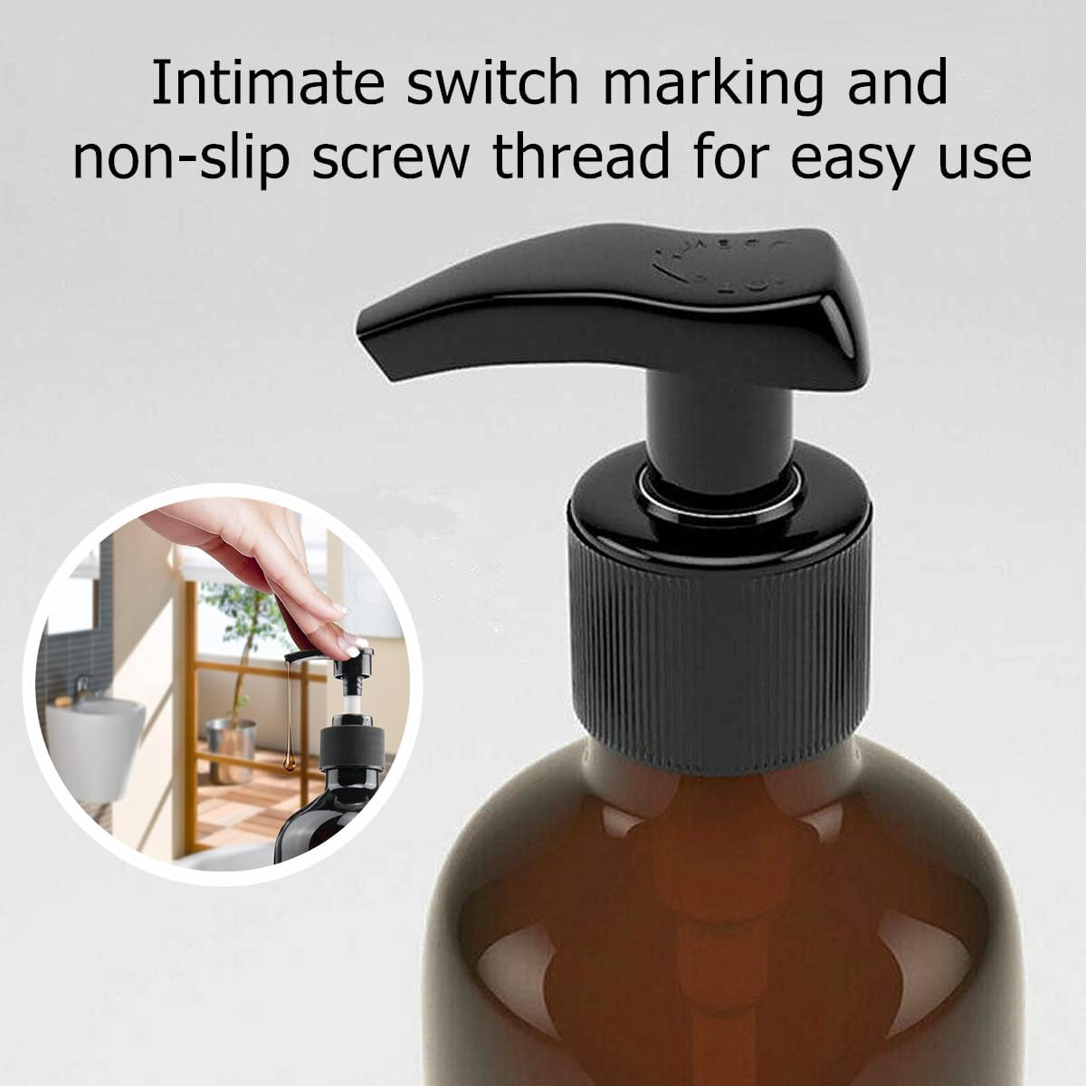 Kastetards 3 Pcs 500ML Large-Capacity Empty Shampoo Pump Bottles, Plastic Pump Bottles, and Rerefilled Travel Soap and Shampoo Dispenser Bottles for Bathroom and Kitchen Travel image number 5