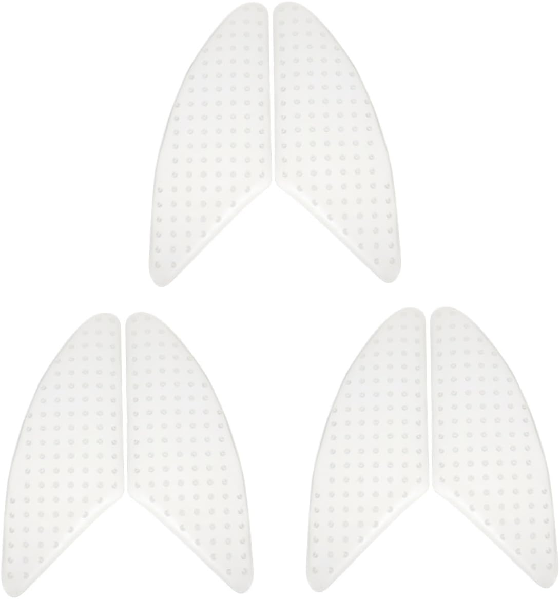 LIFKOME 3Pairs Motorcycle Fuel Tank Grip Decal Scratchproof Decal for Motorbike Easy Application Tank Pad