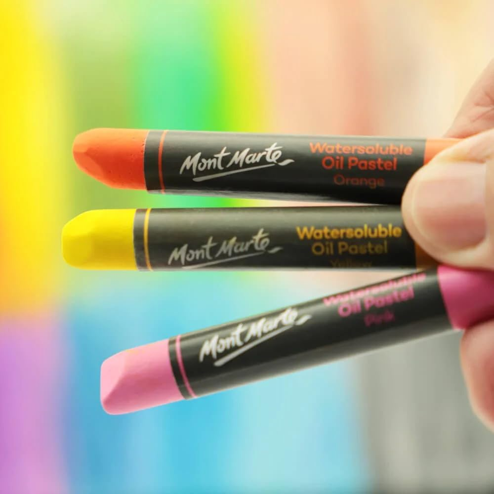Mont Marte Watersoluble Oil Pastels in Tin Box 24-Pieces Set image number 3