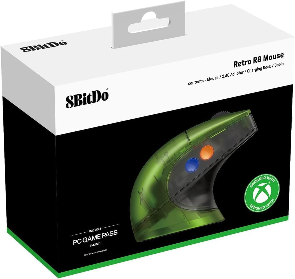 8Bitdo Retro R8 Mouse - Xbox Edition image number 3
