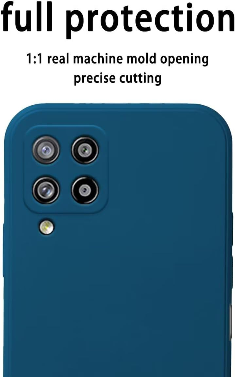 HAFFAN TPU Silicone Case Compatible with Samsung Galaxy A22 4G / M22 4G / M32 4G (6.4 Inches), Mobile Phone Case Protective Cover - Black