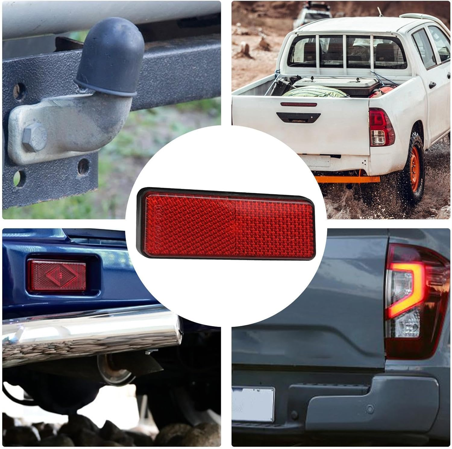 Motorcycle Reflectors Motorcycle Safety Reflector - Motorcycle Reflector - Screw Mount for Night Driving Reflective Gear Motorcycle Accessories for Better Visibility image number 1