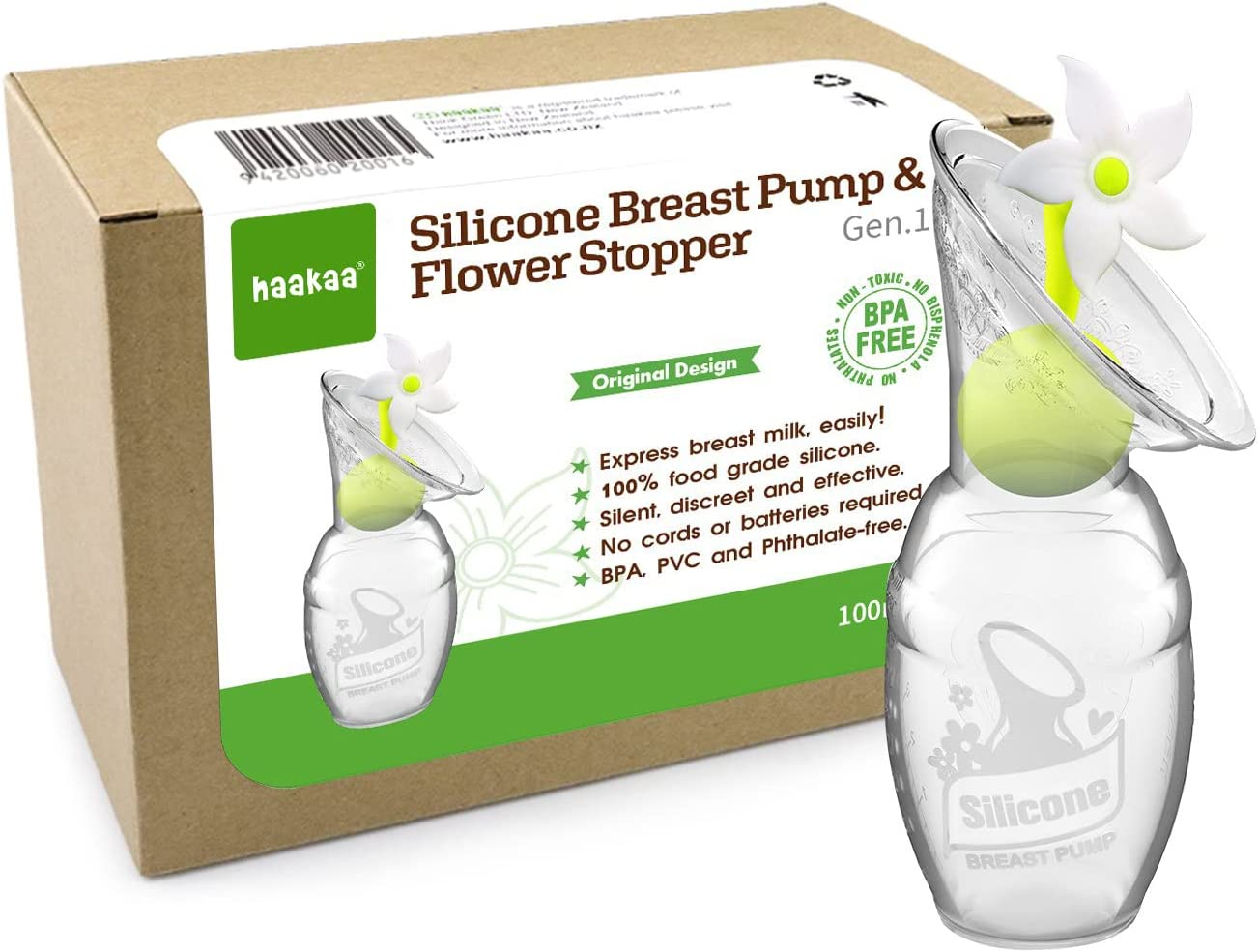 Haakaa Manual Breast Pump | Milk Saver | for Breastfeeding | with White Leak-Proof Stopper Gift Box (100Ml)​ image number 4