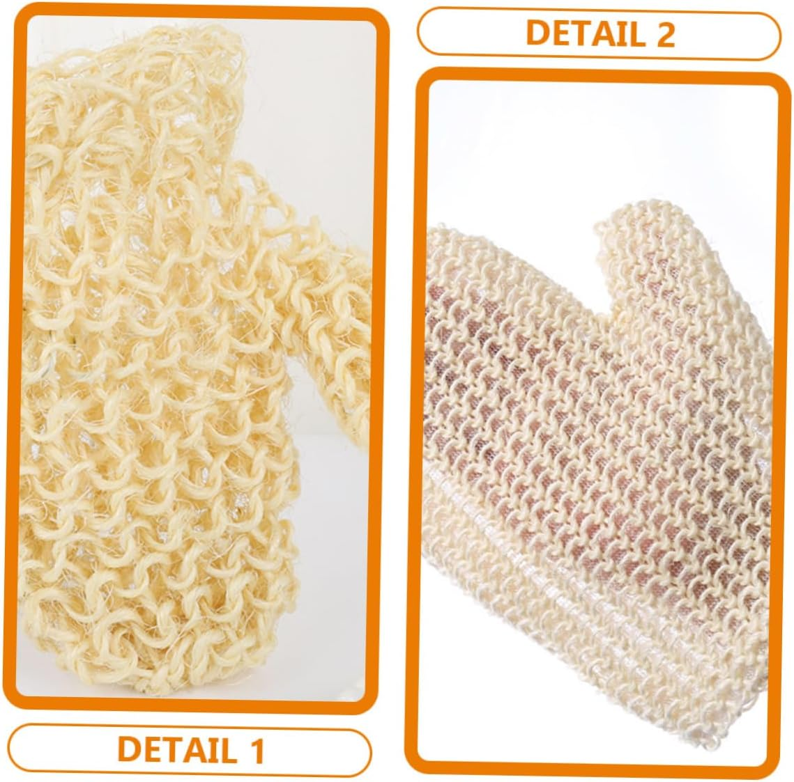 HAMPPLIES 2Pcs Exfoliating Gloves Double Sided Body Scrubber for Gentle Skin Cleansing and Exfoliation for Shower Use for All Skin Types