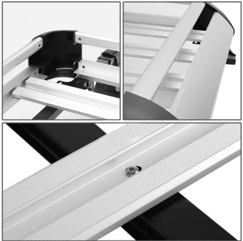 160 * 100 Silver Double Car Roof Rack Aluminium Alloy Suv4X4 Basket Cargo Luggage Carrier image number 2