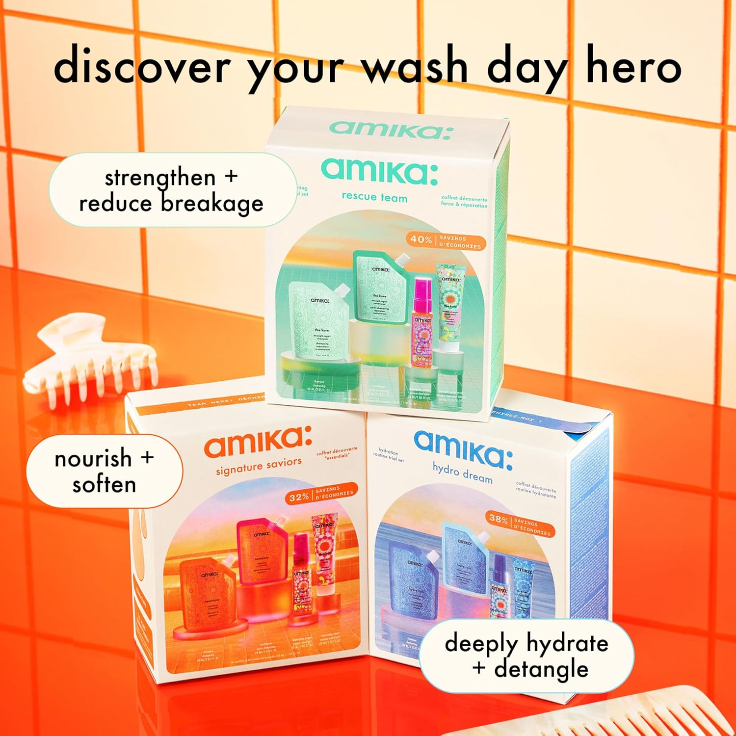 Amika Rescue Team Hair Routine Trial Set image number 4