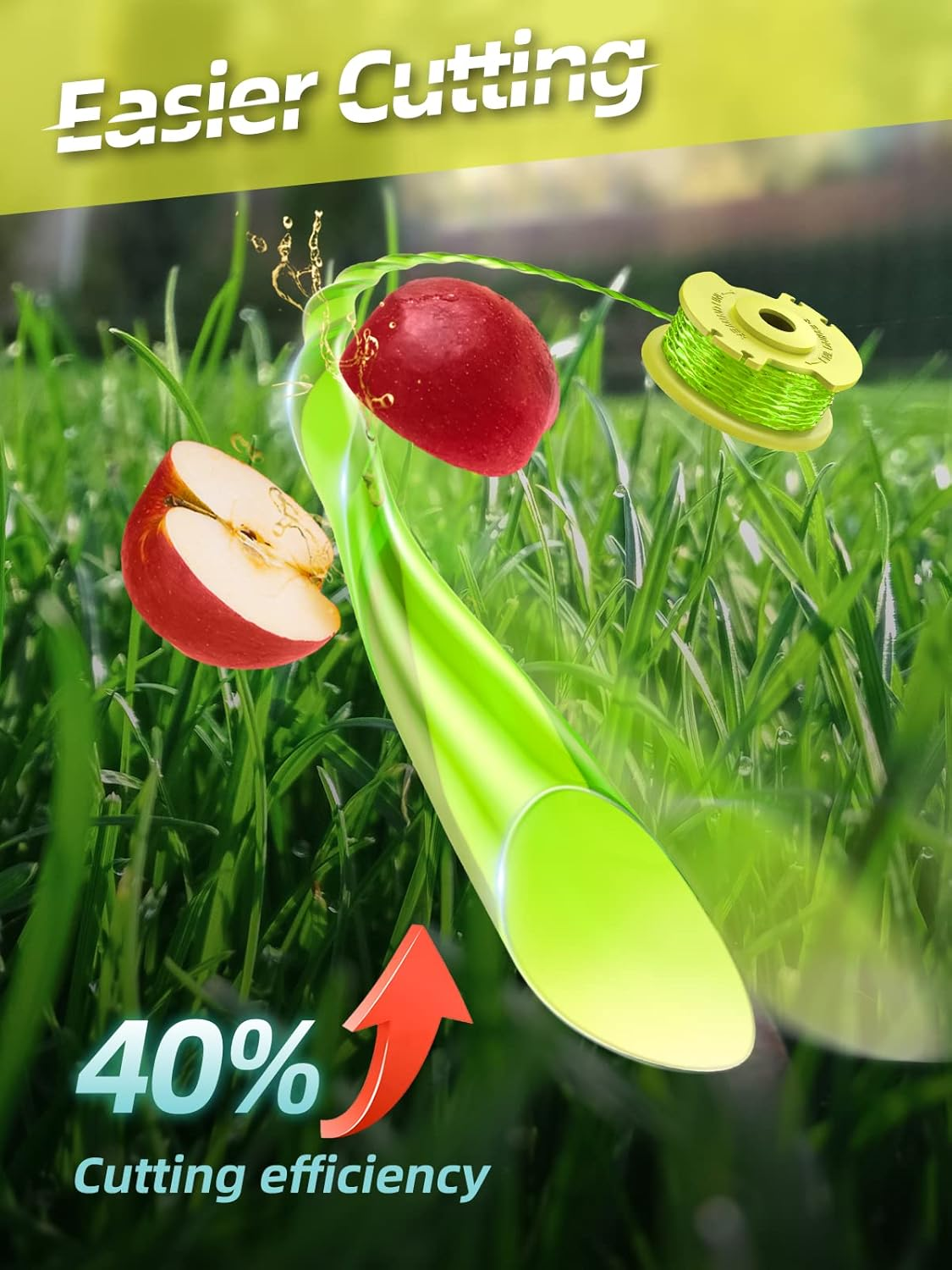 Trimmer String for Ryobi One Plus+ AC80RL3,11 Ft/0.080-Inch，Spool Replacement Compatible with Ryobi 18V, 24V, and 40V Cordless Trimmers (9 Pack Trimmer Line & 2 Pack Trimmer Cap) image number 5