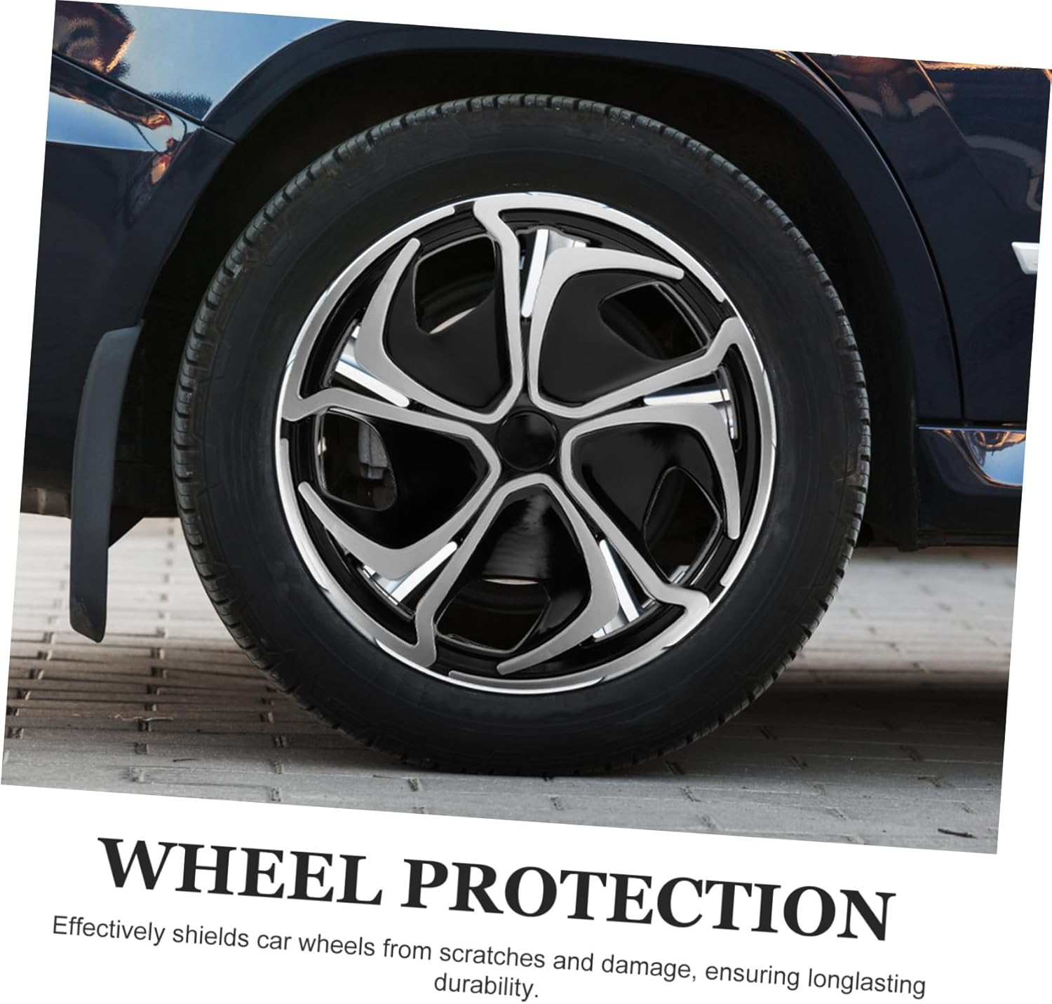 BUGUUYO Car Wheel Rim Protector Covers Hub Caps for Golf Carts Scratch Protection Easy Installation Automotive Center Rim Accessories image number 4