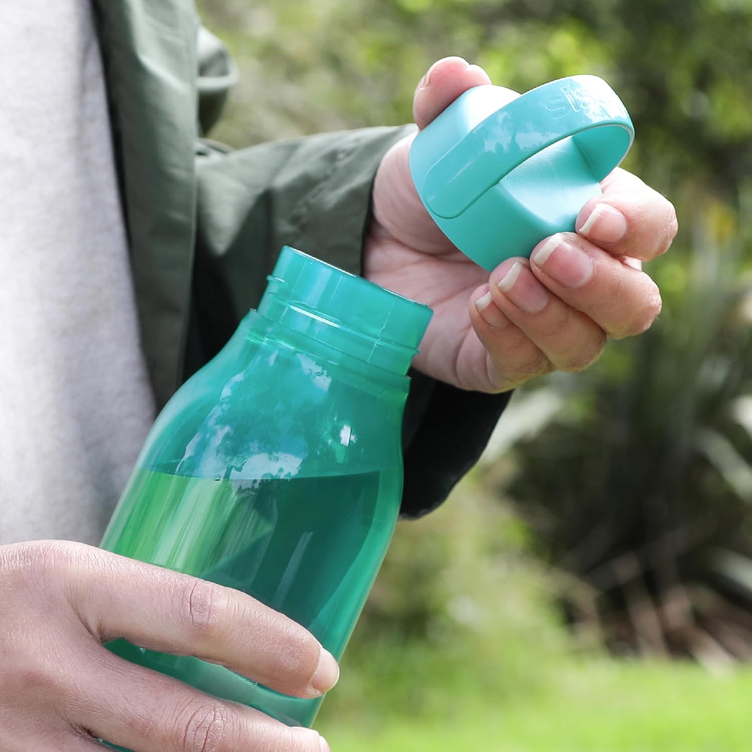 Sistema Ocean Bound Plastic Revive Water Bottle 700 Ml | Reusable Water Bottle | Bpa-Free, Made Using Recycled Plastic | Teal or Blue (Colour Not Selectable) | 1 Count image number 3