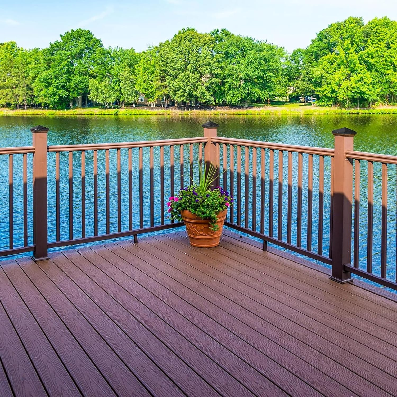 16 Pieces Post Caps 100 X 100 Mm Plastic Fence Caps Caps for Fence Posts Black Fence Caps for Wooden Posts for Fences Posts Railing Steel Tubes image number 3