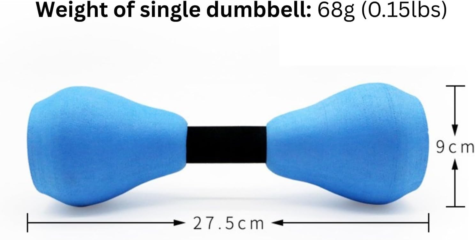 Aquatic Exercise Dumbbells 2Pcs - Portable, Lightweight Weight Approx. 68G, Heat Resistance EVA Foam Water Dumbbells for Strength Training, Water Aerobics, Sports, Swimming Pool Exercise Fitness