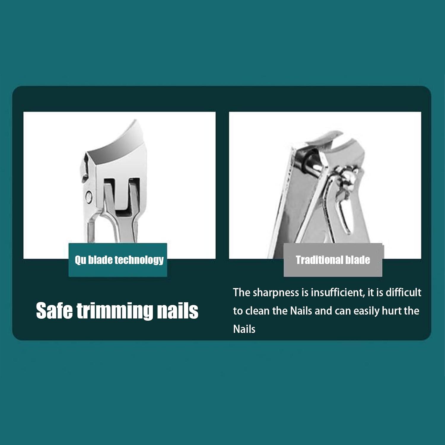 Furtryvl Curved Toenail Clippers - No Splash Nail Trimmer for Men | Slant Curved Nail Clippers for Thick Toenails and Ingrown Nails, Podiatrist Toenail Clippers for Seniors and Men - Black image number 2