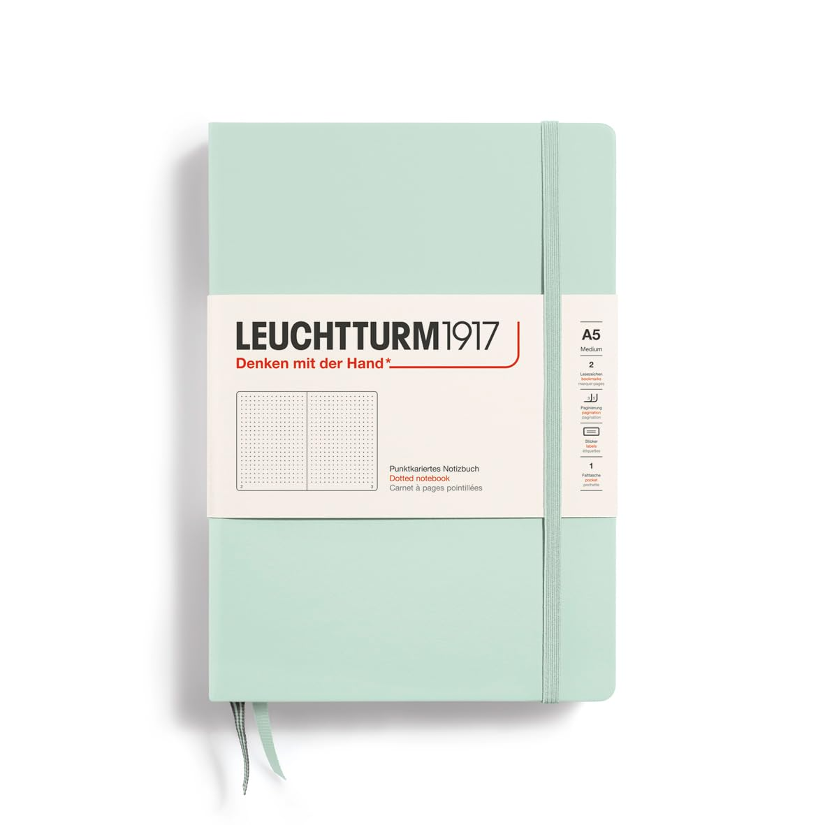 Leuchtturm1917/Leuchturm Notebooks Medium (A5) Mint Green Medium (A5) Dot 367259 image number 1