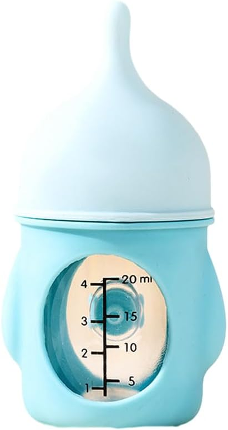 AIMALL 1 Silicone Pet Feeding Bottle with Anti-Choking Valve and Visual Scale for Newborn Puppies and Kittens 20Ml or 80Ml Sizes