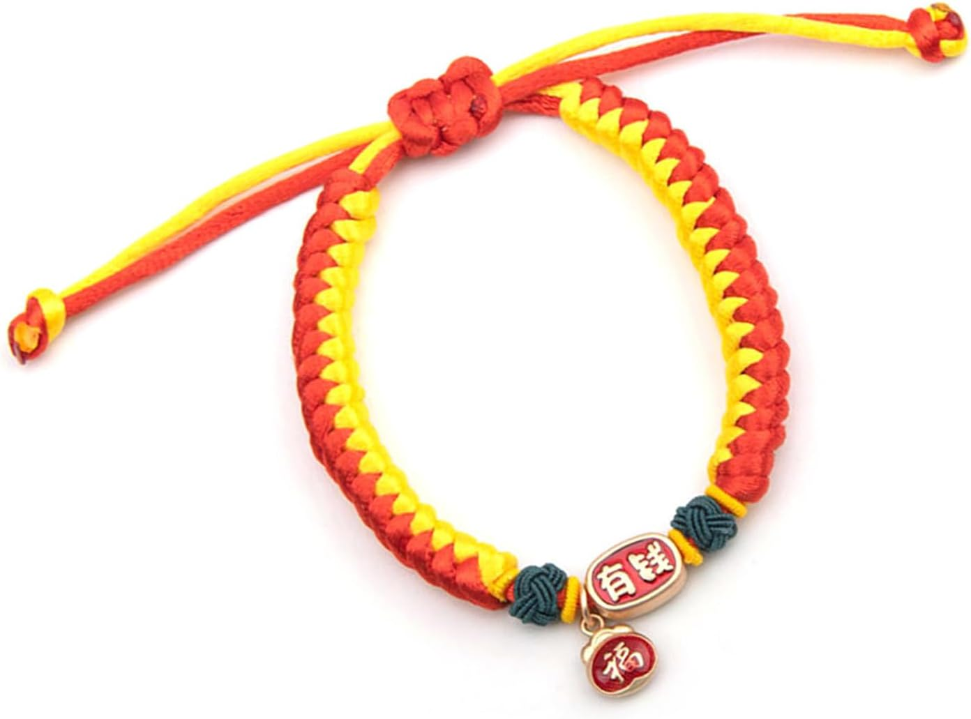 Knitting Cat Collars, Handcraft Adjustable Pet Knit Necklace Fashionable Pet Collar, Handmade Cat Collar Puppy Collar Kitten Necklace(S(19‑35Cm / 7.48‑13.78In)-Red Rope(Rich and Wilful)) image number 2