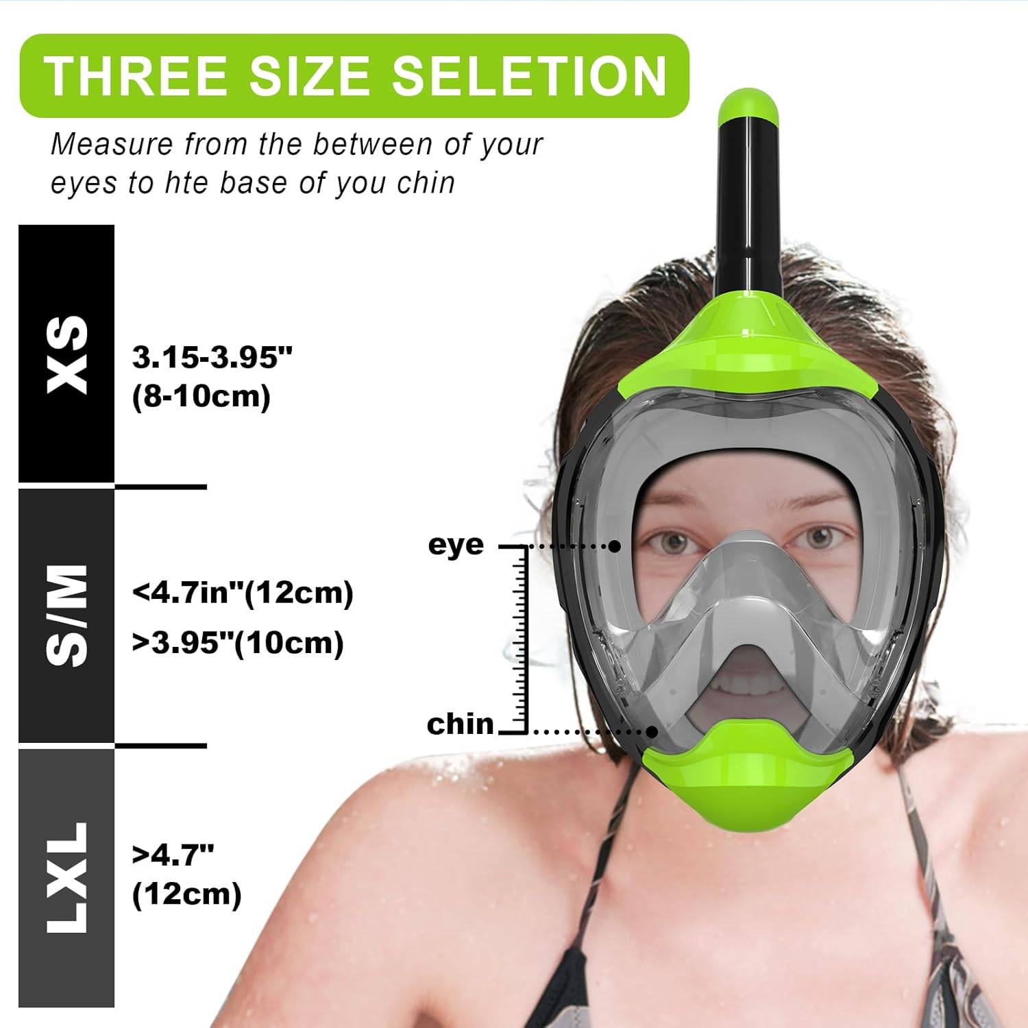 Emsina-Full Face Snorkel Mask Adult the Perfect Snorkeling Gear for Adults and Kids, Upgrade Dry Top Breathing System-New Flowtech Design- Foldable Panoramic View, anti Leak&Fog image number 6