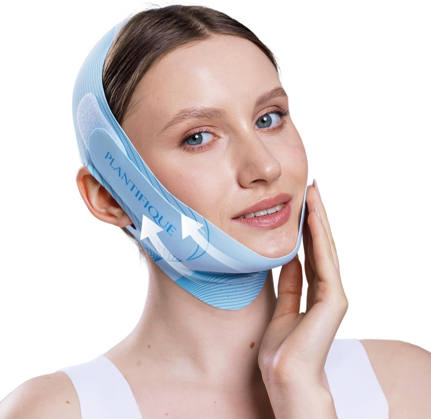 PLANTIFIQUE Chin Strap for Face Contouring - Reusable V Line Ice Silk Fabric Mask - Double Chin Shaping, Adjustable, Breathable Fabric - Jawline Shaper for Women & Men image number 4