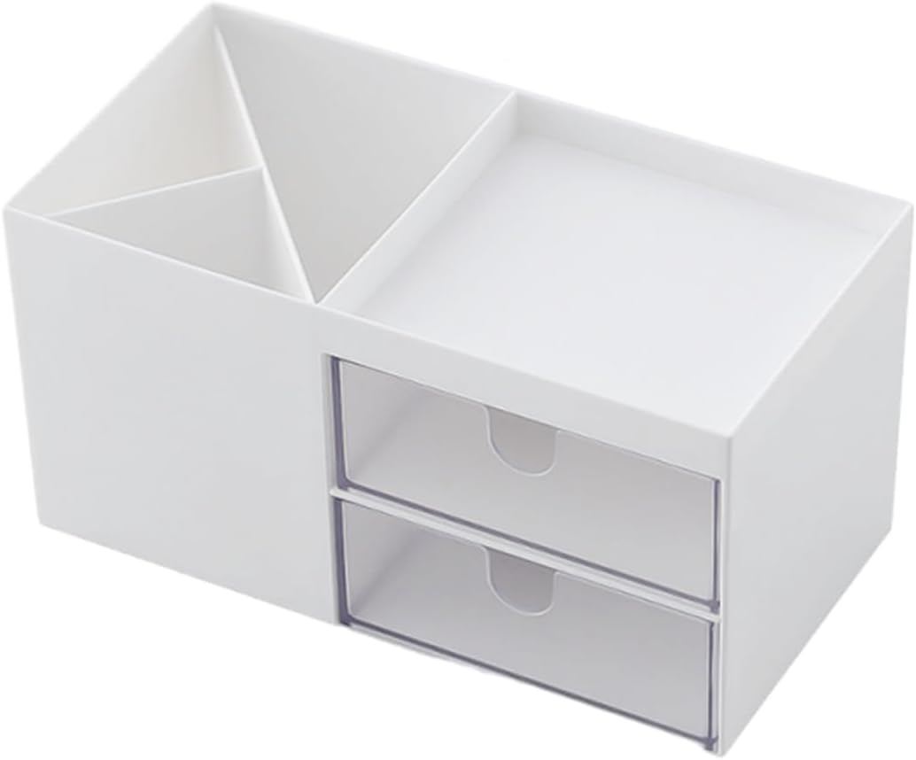 AIMALL Multifunctional Desktop Storage Box, Drawer Storage Box, Cosmetic Storage Box, Student Pen Holder, Multi-Compartment Organiser, 9.2Cm/3.62 Inch