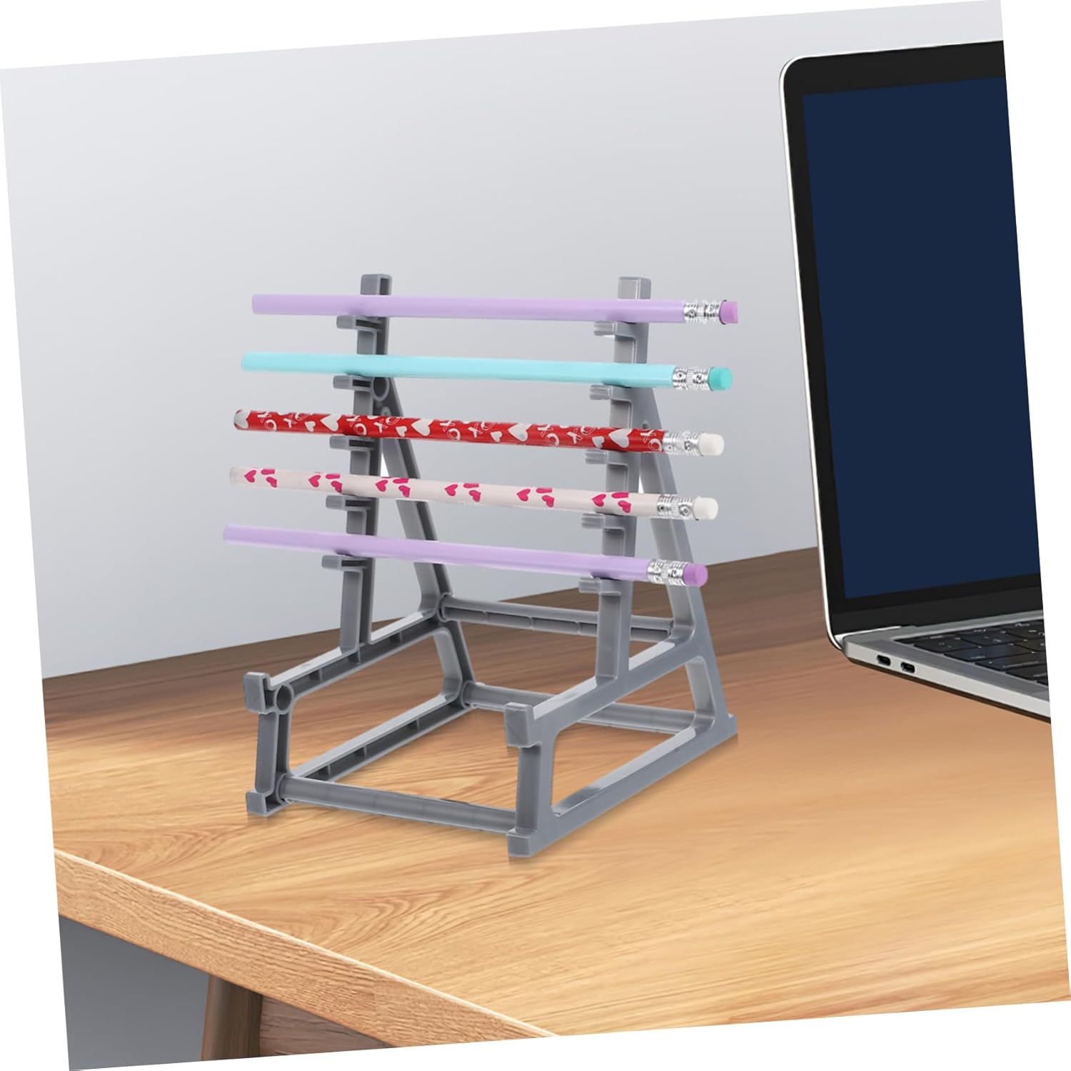 FOYTOKI Barbell Pen Holder for Office Desk Decor for Men Dumbbell Rack Bar Holder for Weightlifting Gym Decor Barbell Socket Dumbbell Storage Rack Gym Accessories Desk Accessories image number 1