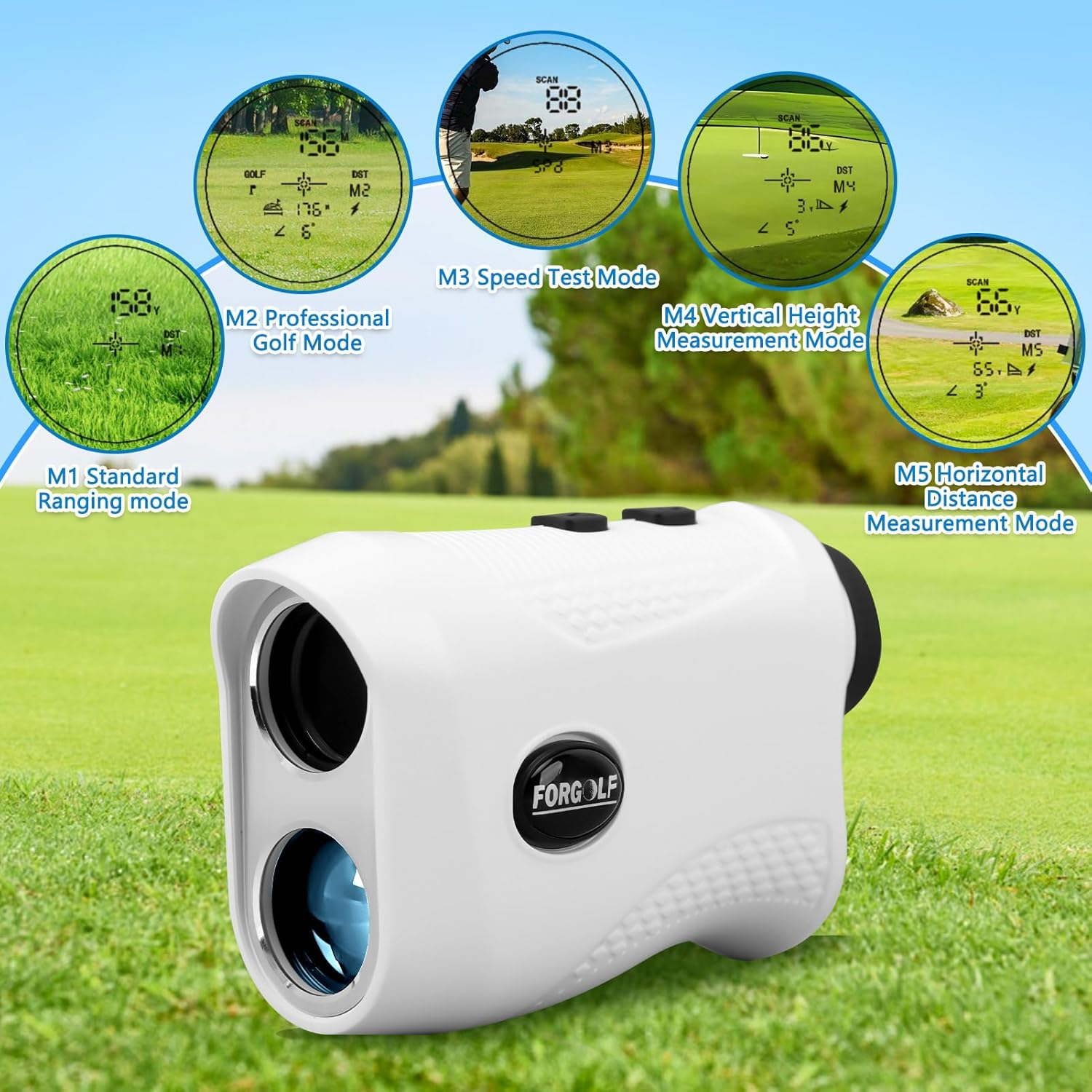 Range Finder Golfs,1200 Yards Distance Rangefinder,7X Magnification Rangefinder Golfs with Slope,Flag Pole Lock Vibration,Distance Measuring,Rechagreable image number 5