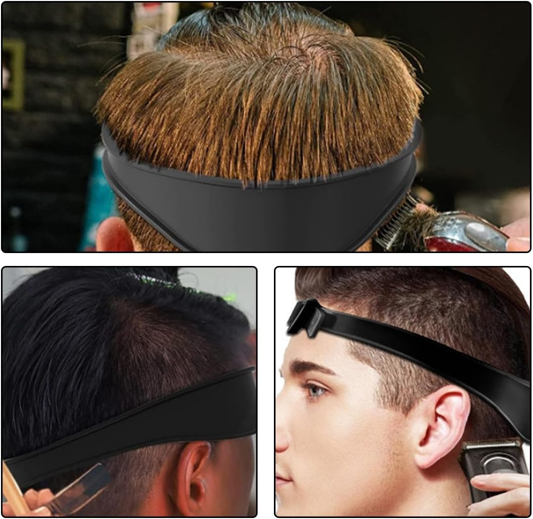 Luliyldj Pack of 2 Curved Haircut Band, Beard Stencil, Hair Cutting Aid, Hair Cutting Aid, Hair Cutting Stencil for DIY Home Haircuts, Hair Cutting Instructions (English Language Not Guaranteed) image number 1