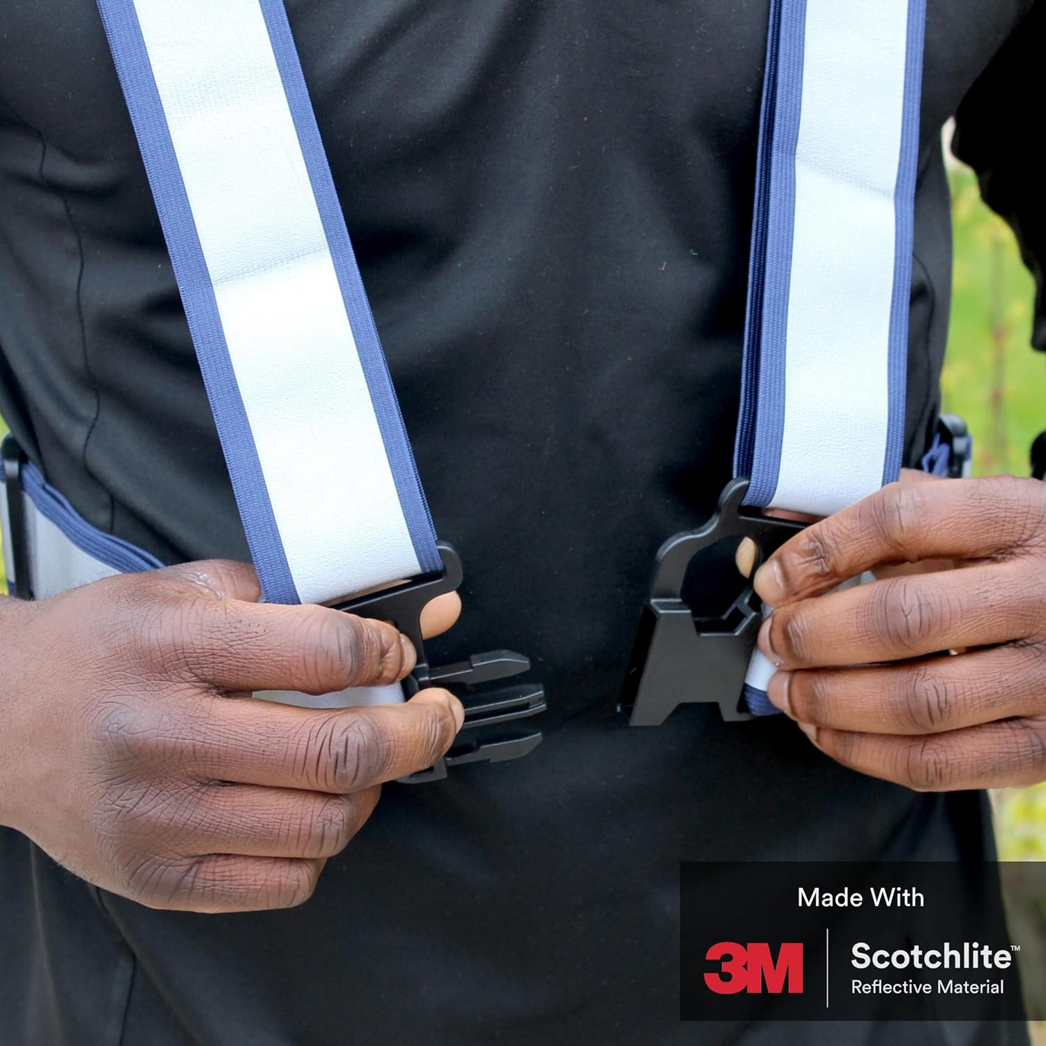 Salzmann Reflective Vest | High Visibility Cross Belt with Adjustable Straps | Ideal for Cycling, Running and Other Outdoor Activities | Made with 3M Scotchlite