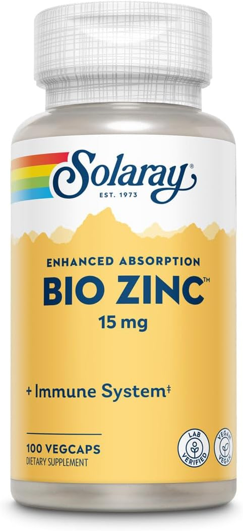 Solaray Bio Zinc Supplement, 15Mg, 100 Count by Solaray