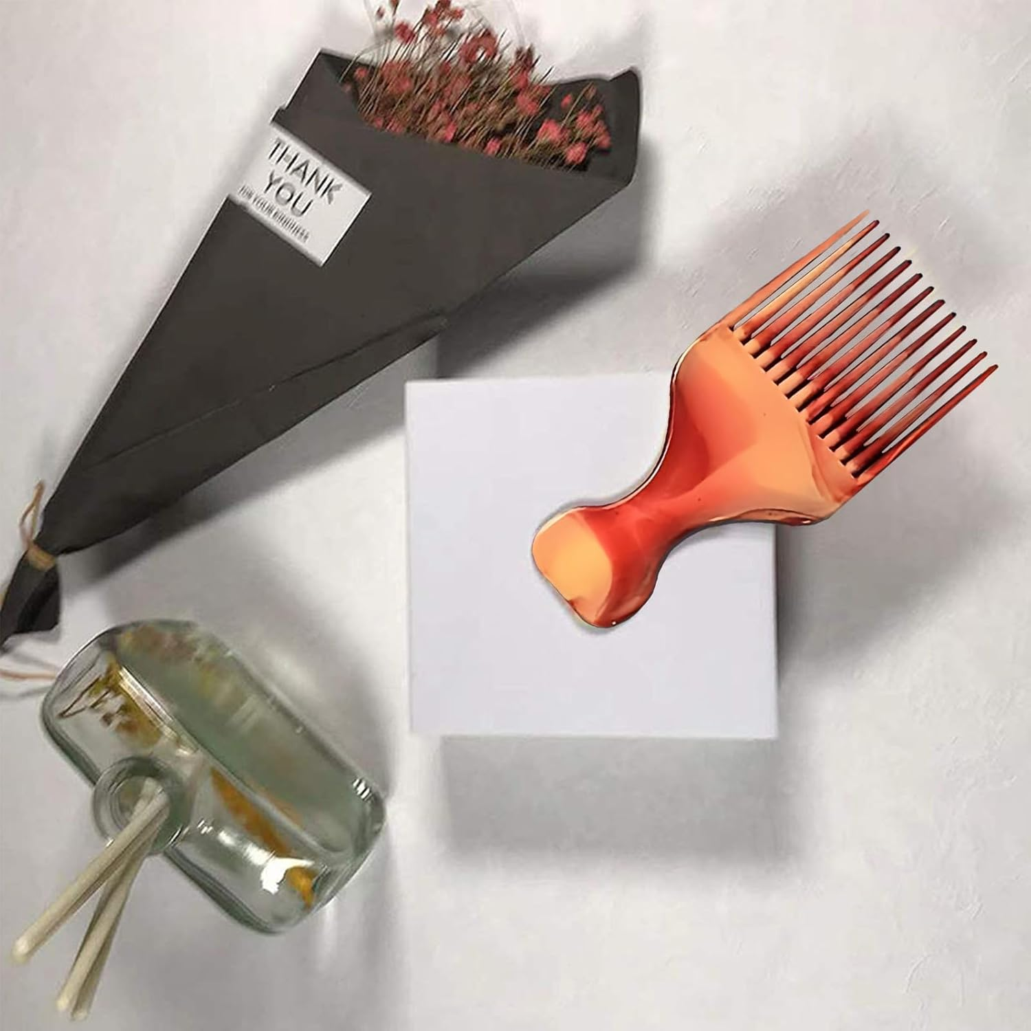 ARYIMYDP Pack of 2 Curls Comb, Wide Tooth Afro Comb Men (12.5 X 5.5 Cm), Robust Styling Tool for Travel Hairstyle, Lightweight Detangling Comb for Men and Women on the Go image number 4