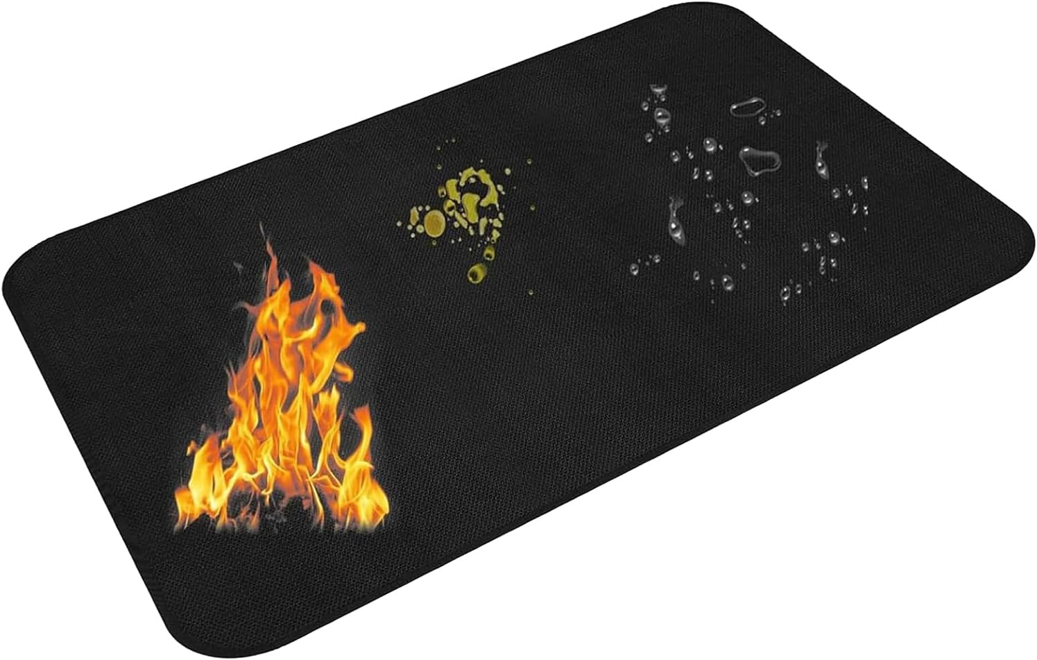 193X120 Cm Fireproof Grill Mat Double-Sided Heavy Duty BBQ Mat for Outdoor Use, Oil & Waterproof Deck Protector for Patio, Fire Pit, Indoor Fireplace image number 5