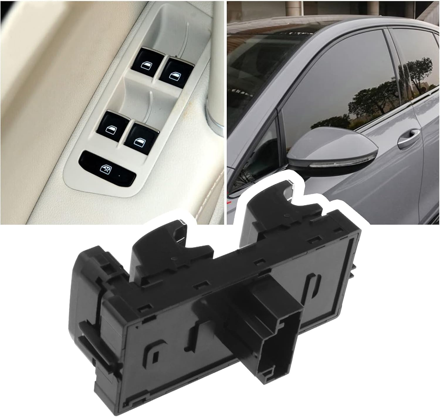 Emagtech Power Window Lifter Switch Window Control Switch 5G0959857/5GG 959 857 A/ 5G0 959 857C Compatible with Arteon Variant Automotive Replacement Parts Black image number 2