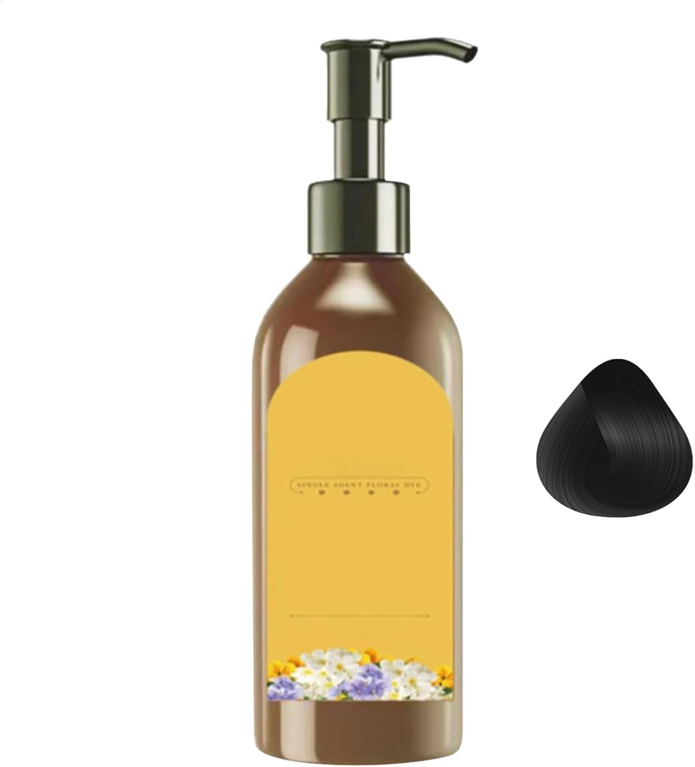 Unisex Shampoo Hair Dye - Plant Single Dose Shampoo with Floral Dye, Long-Lasting Natural Hair Colour Shampoo | Vegetable Flower Fragrance Shampoo, Vegetable Single Dose, Floral