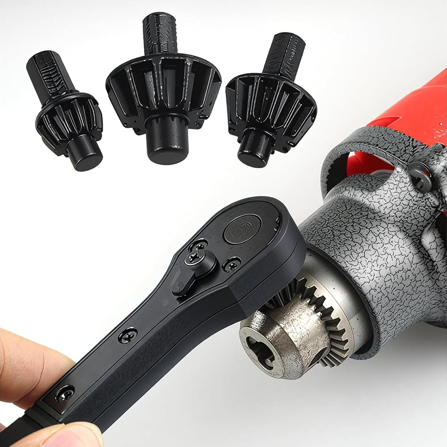 Yeanifeana 3-In-1 Ratchet Drill Chuck Key Wrench, Universal Replacement Tool for Most Electric Drills & Power Tools image number 6