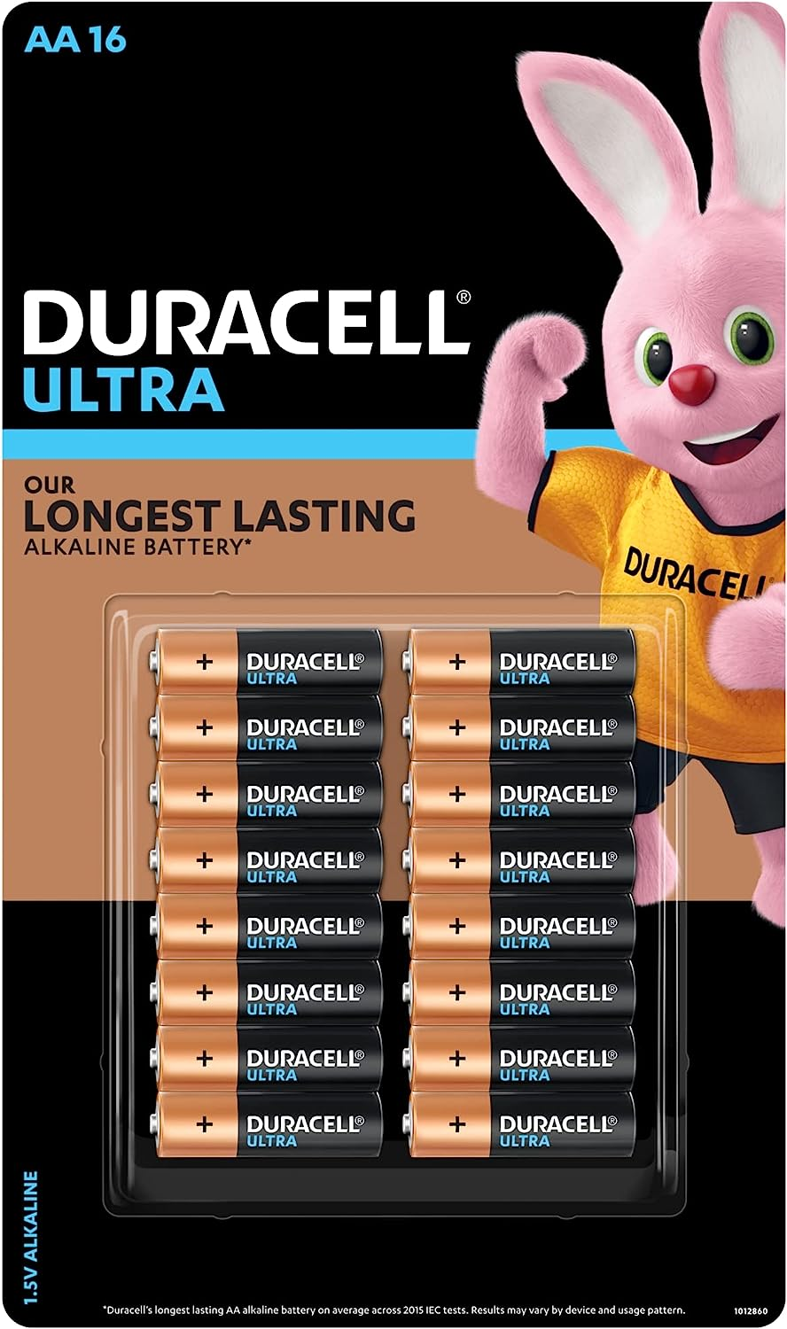 Duracell Ultra Alkaline AA Batteries, 16 Pack Batteries