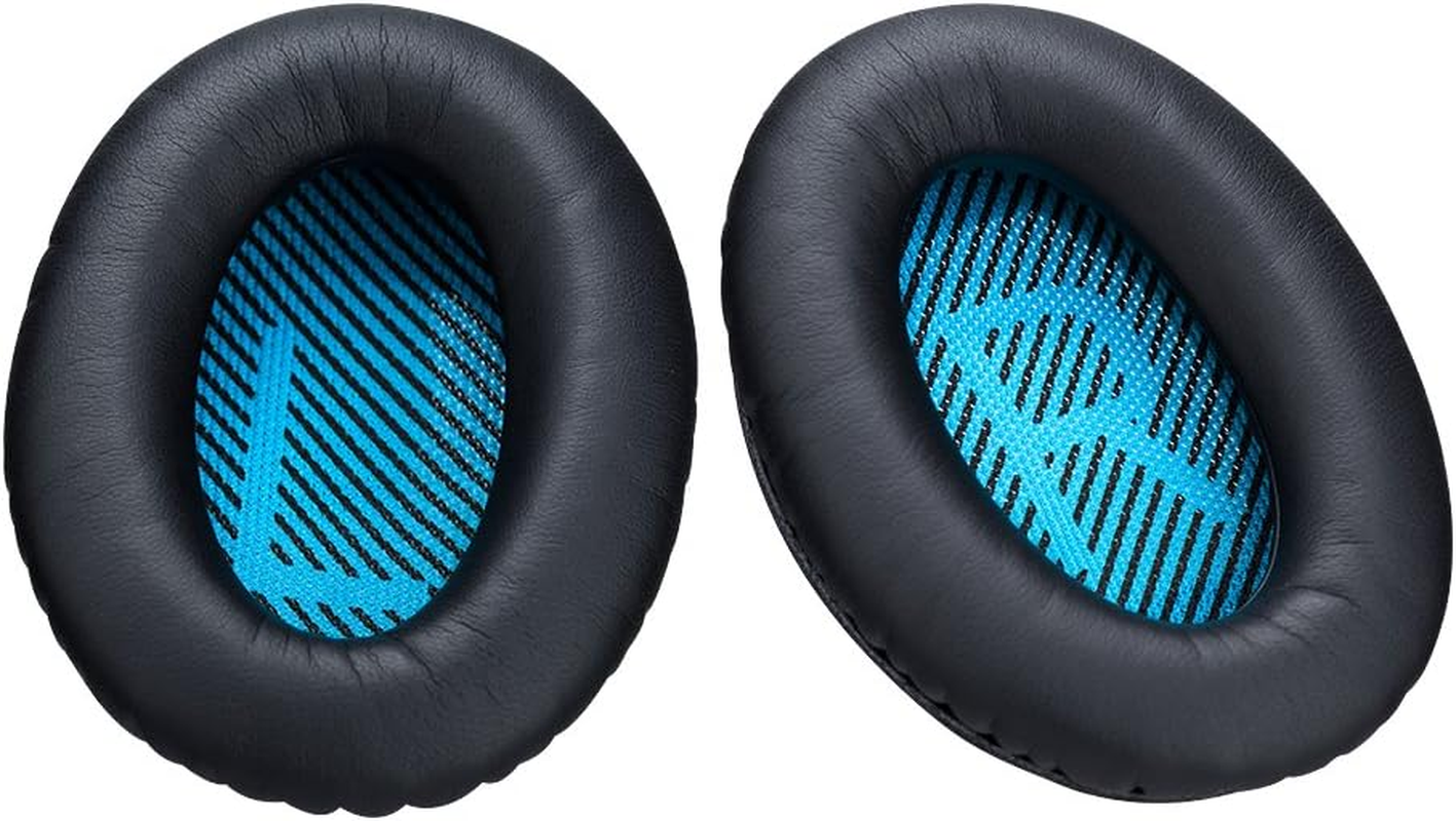 Replacement Ear Pads for Bose Quietcomfort QC25, AURTEC Headphones Earpads Cushion with Memory Form and Protein Leather, Black